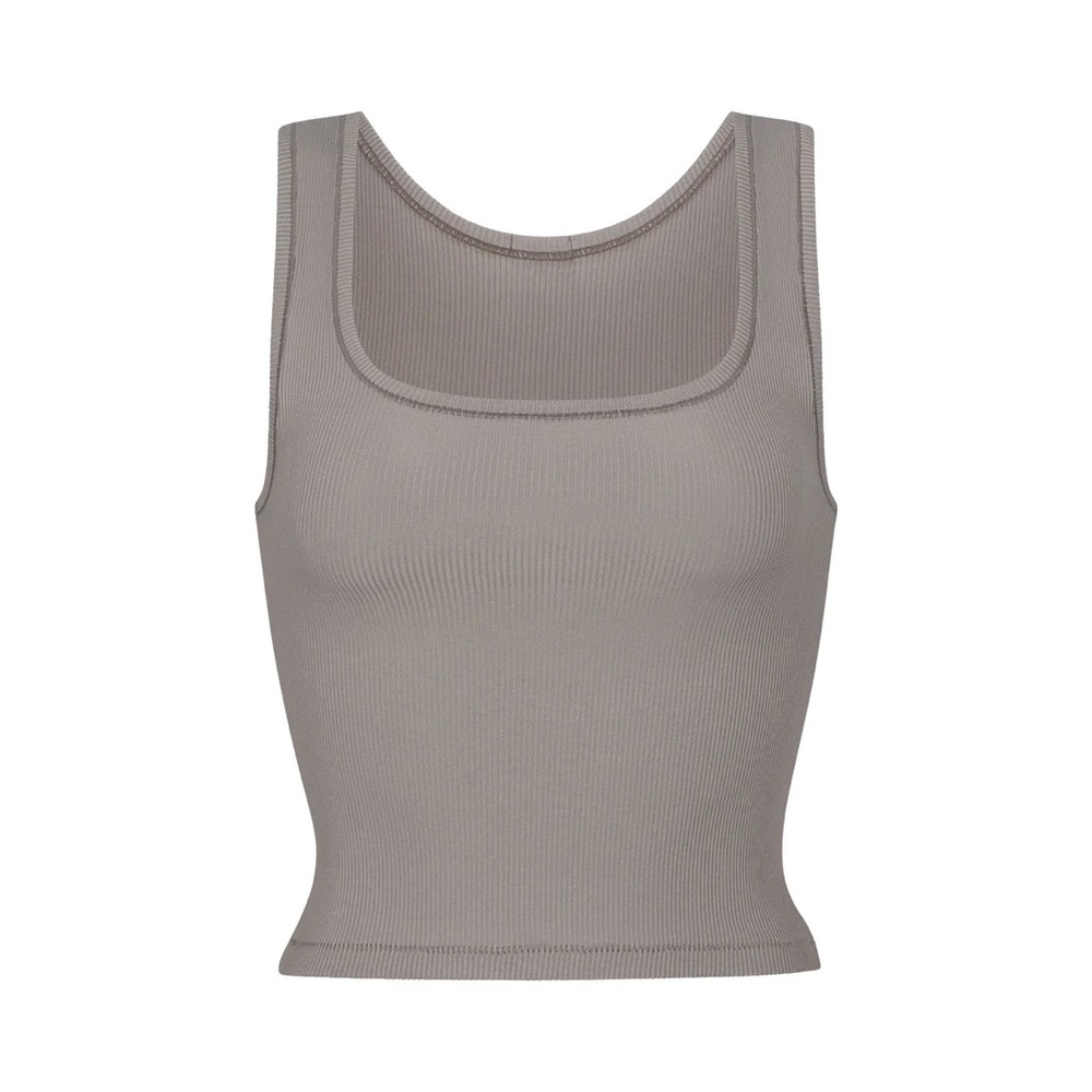 skims cotton rib tank size small color smoke (gray)